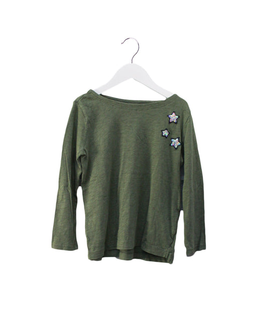 A Green Long Sleeve Tops from Crewcuts in size 10Y for girl. (Front View)