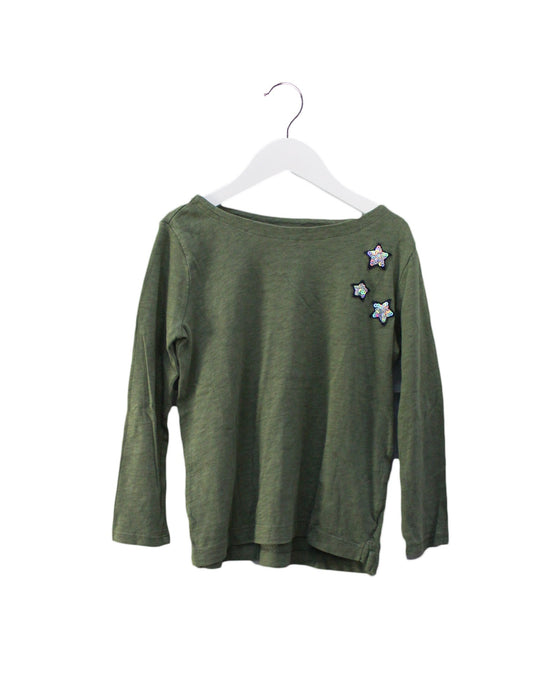 A Green Long Sleeve Tops from Crewcuts in size 10Y for girl. (Front View)