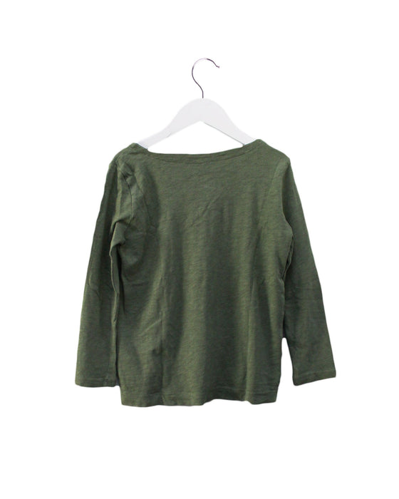 A Green Long Sleeve Tops from Crewcuts in size 10Y for girl. (Back View)