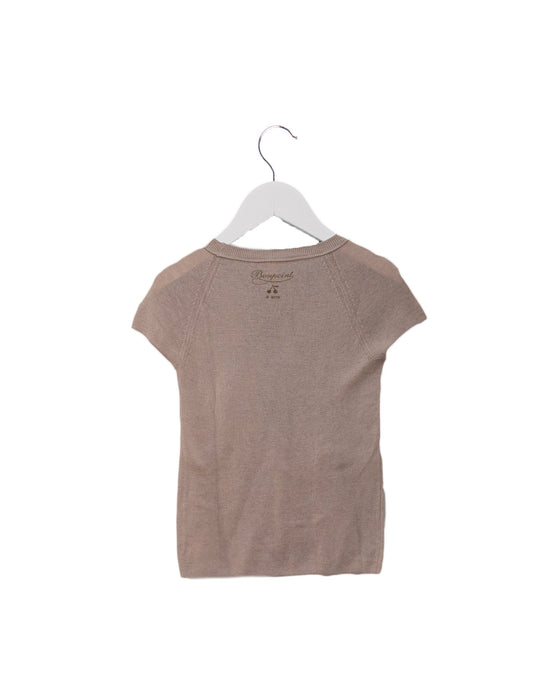 A Grey Short Sleeve Tops from Bonpoint in size 4T for girl. (Back View)