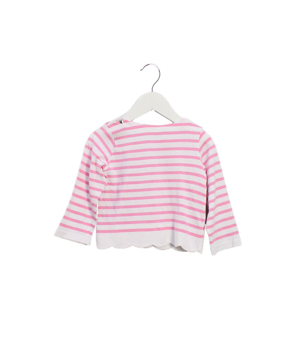 A Pink Long Sleeve Tops from Jacadi in size 2T for girl. (Front View)