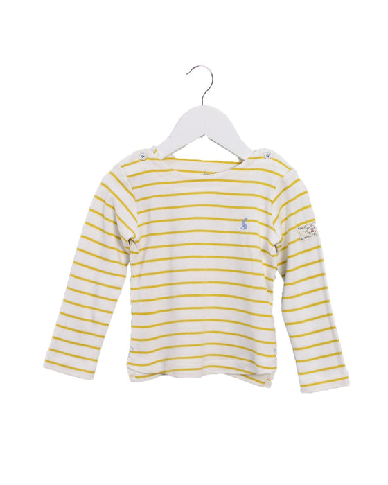 A Yellow Long Sleeve Tops from Joules in size 18-24M for girl. (Front View)