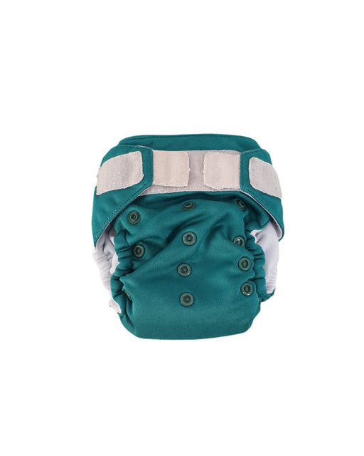 A Green Cloth Diapers from Baby BeeHinds in size O/S for neutral. (Front View)