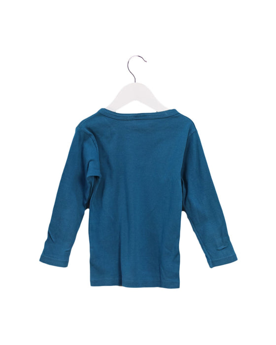 A Teal Long Sleeve T Shirts from Petit Bateau in size 3T for boy. (Back View)