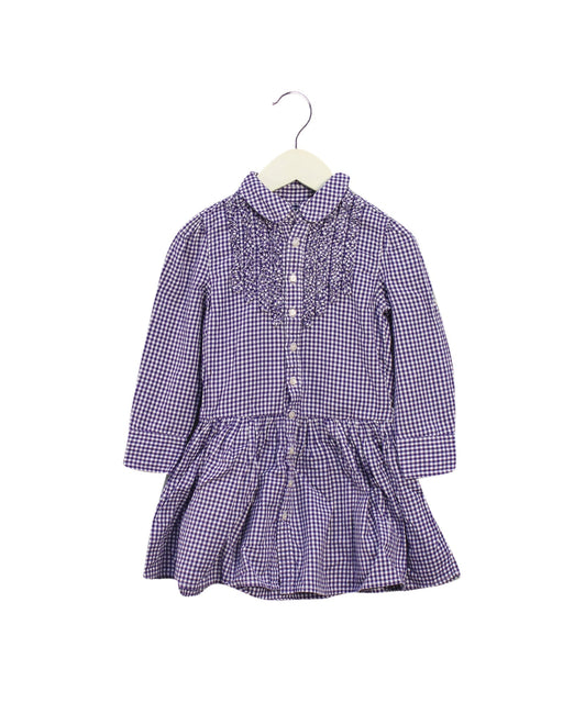 A Purple Long Sleeve Dresses from Ralph Lauren in size 3T for girl. (Front View)