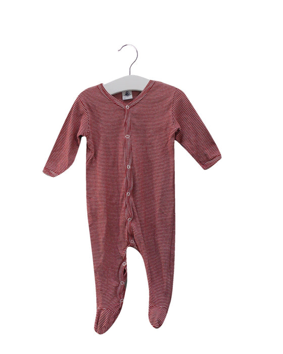 A Red Onesies from Petit Bateau in size 3-6M for boy. (Front View)