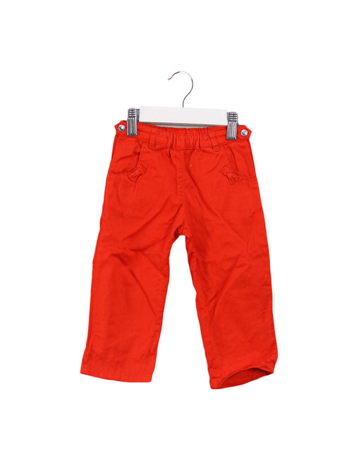 A Orange Casual Pants from Petit Bateau in size 12-18M for girl. (Front View)