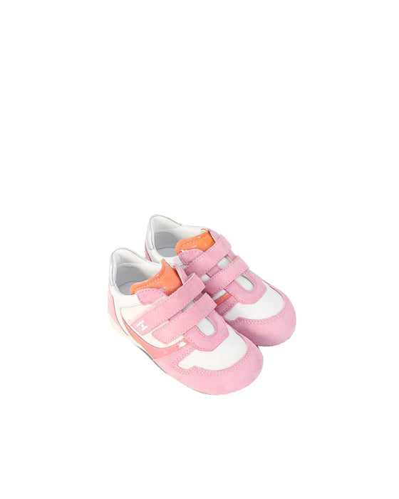 A Pink Sneakers from Hogan in size 3T for girl. (Front View)