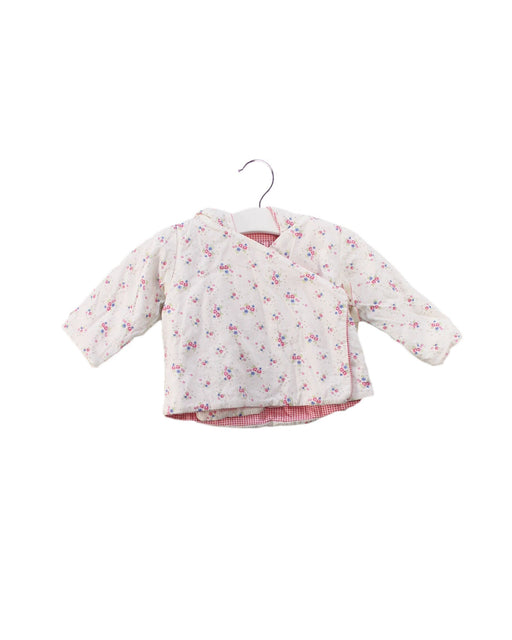 A Pink Long Sleeve Tops from Petit Bateau in size 0-3M for girl. (Front View)