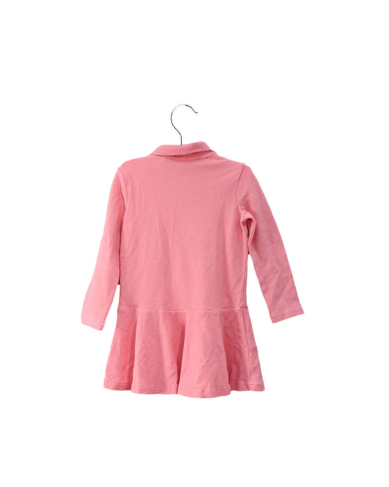 A Pink Long Sleeve Dresses from Polo Ralph Lauren in size 2T for girl. (Back View)