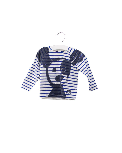 A Blue Long Sleeve Tops from Petit Bateau in size 12-18M for boy. (Front View)