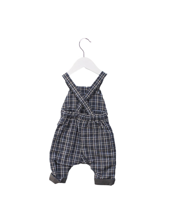 A Grey Long Overalls from Jacadi in size 0-3M for boy. (Back View)