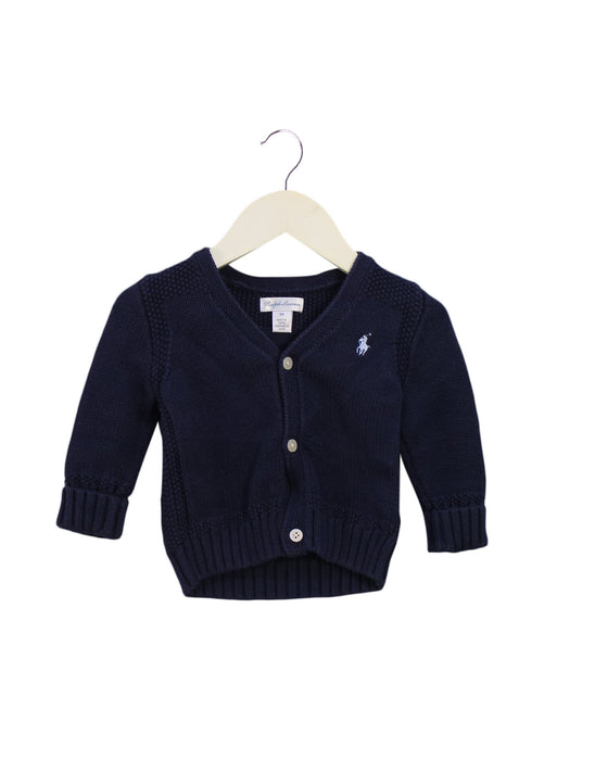 A Navy Cardigans from Ralph Lauren in size 6-12M for boy. (Front View)