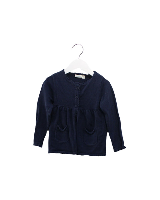 A Navy Cardigans from Jojo Maman Bébé in size 4T for girl. (Front View)