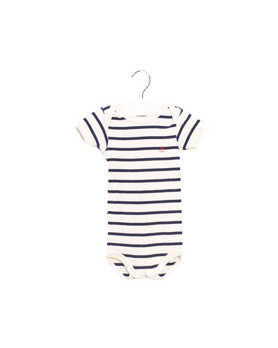 A Ivory Short Sleeve Bodysuits from Petit Bateau in size 3-6M for neutral. (Front View)