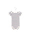 A Ivory Short Sleeve Bodysuits from Petit Bateau in size 3-6M for neutral. (Front View)