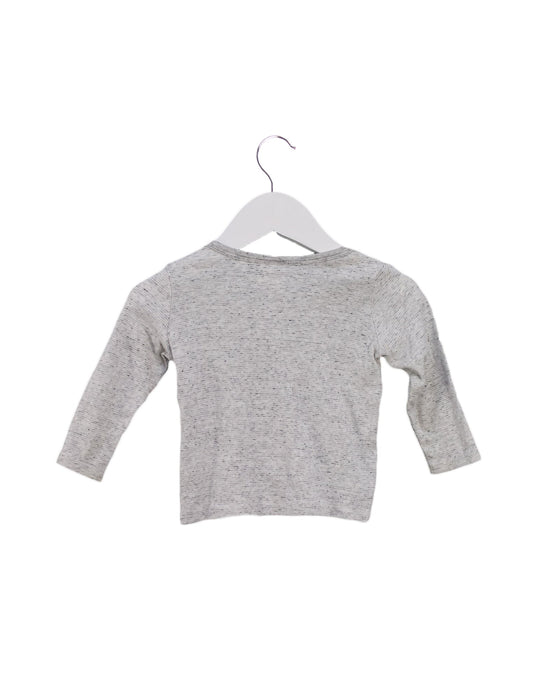A Grey Long Sleeve Tops from Seed in size 6-12M for boy. (Back View)