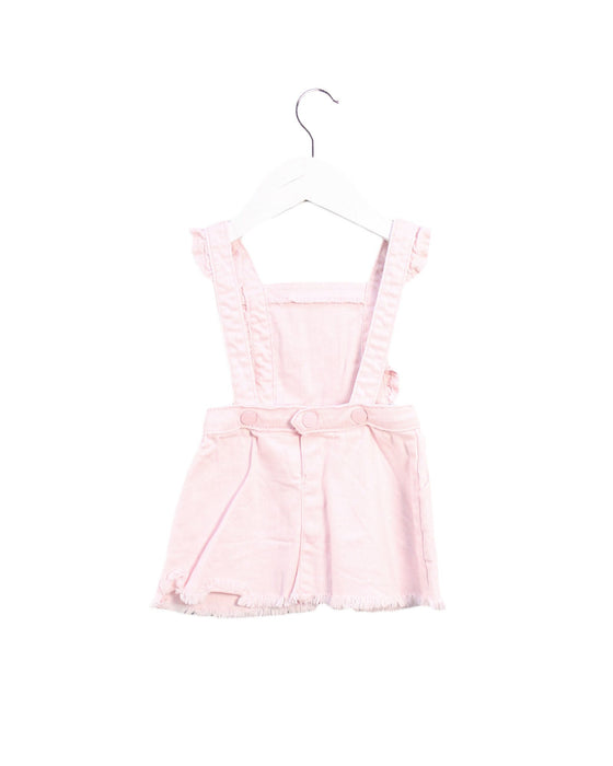 A Pink Overall Dresses from Seed in size 3-6M for girl. (Back View)