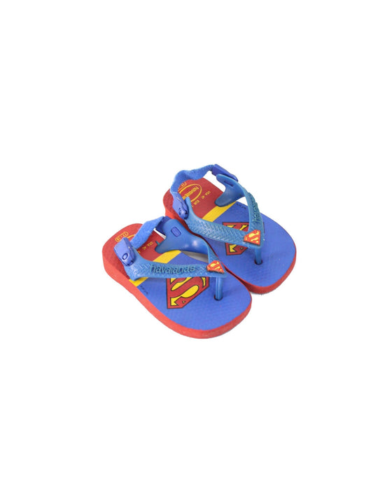 A Blue Sandals from Havaianas in size 12-18M for boy. (Front View)