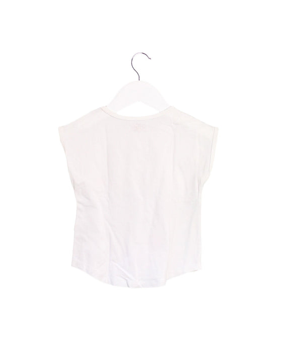 A White Short Sleeve T Shirts from La Compagnie des Petits in size 3T for girl. (Back View)