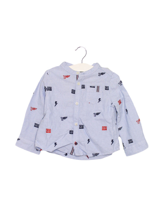 A Blue Shirts from Velveteen in size 12-18M for boy. (Front View)