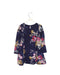 A Navy Long Sleeve Dresses from Joules in size 7Y for girl. (Back View)