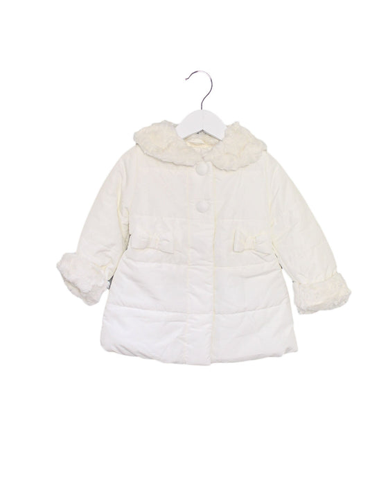 A White Puffer/Quilted Jackets from Special Day in size 12-18M for girl. (Front View)