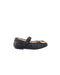 A Black Flats from Moschino in size 3T for girl. (Back View)