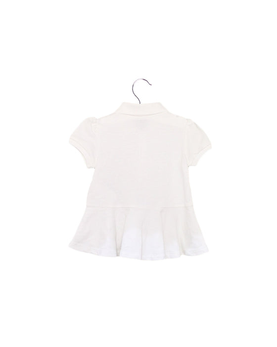 A White Short Sleeve Polos from Ralph Lauren in size 12-18M for girl. (Back View)