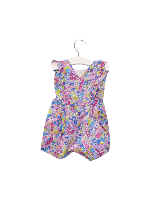 A Pink Sleeveless Rompers from Jacadi in size 3-6M for girl. (Back View)