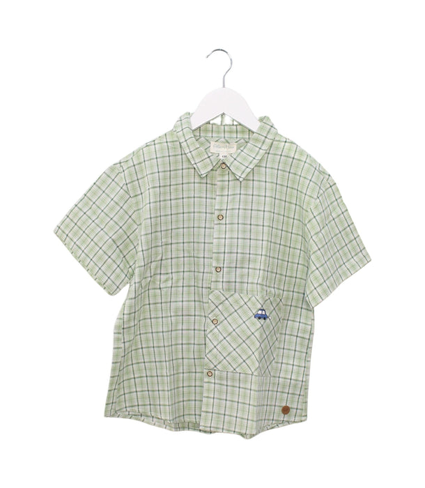 A Green Shirts from Felix & Mina in size 18-24M for boy. (Front View)