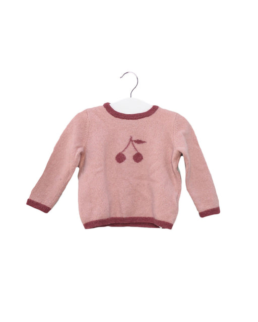 A Pink Knit Sweaters from Bonpoint in size 12-18M for girl. (Front View)