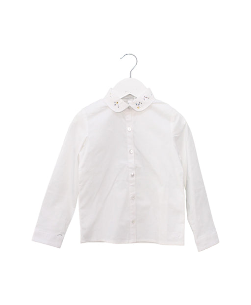A White Shirts from Tartine et Chocolat in size 4T for girl. (Front View)