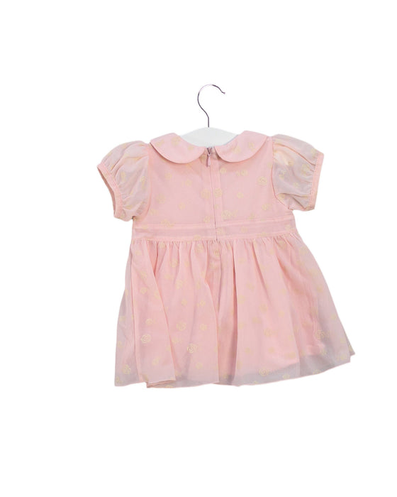 A Pink Short Sleeve Dresses from Chickeeduck in size 6-12M for girl. (Back View)