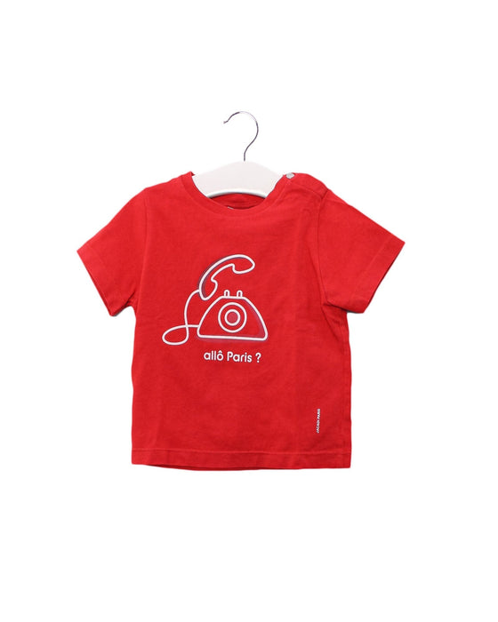 A Red Short Sleeve T Shirts from Jacadi in size 18-24M for boy. (Front View)