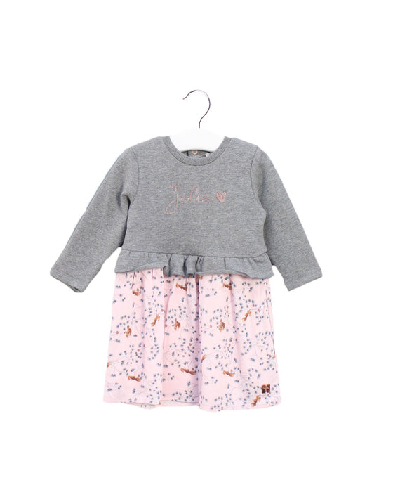 A Grey Long Sleeve Dresses from Carrément Beau in size 6-12M for girl. (Front View)