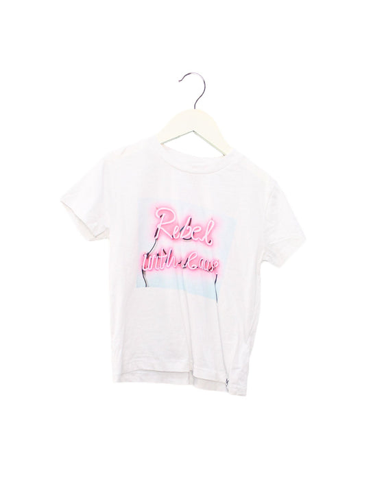 A White Short Sleeve T Shirts from Molo in size 3T for girl. (Front View)