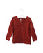 A Red Cardigans from Les Enfantines in size 18-24M for neutral. (Front View)