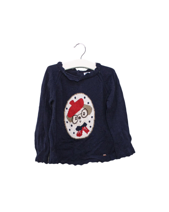 A Navy Knit Sweaters from Mayoral in size 18-24M for girl. (Front View)