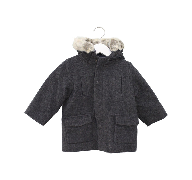 A Grey Coats from Jacadi in size 18-24M for boy. (Front View)