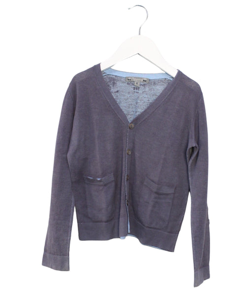 A Purple Cardigans from Bonpoint in size 6T for boy. (Front View)