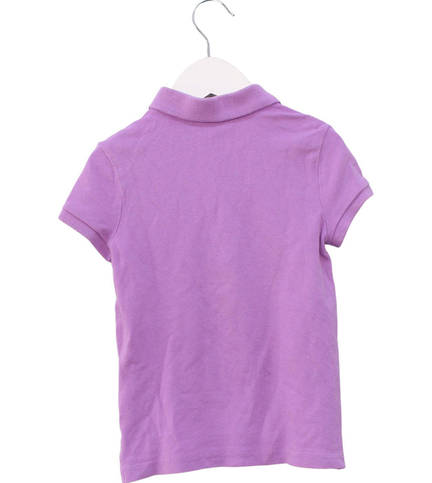 A Purple Short Sleeve Polos from Polo Ralph Lauren in size 5T for girl. (Back View)