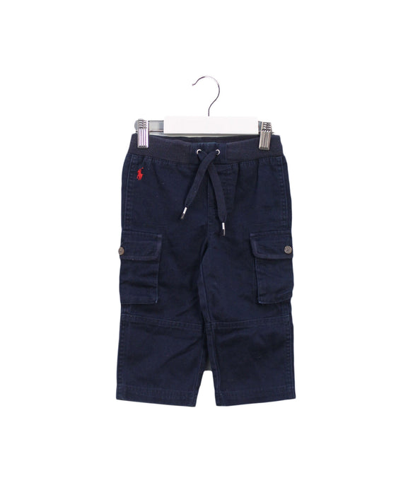 A Navy Casual Pants from Polo Ralph Lauren in size 6-12M for boy. (Front View)