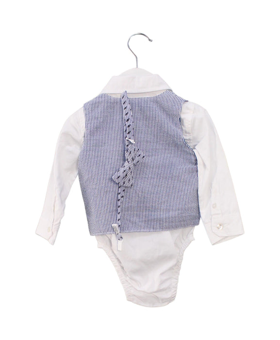 A Blue Long Sleeve Bodysuits from Andy & Evan in size 6-12M for boy. (Back View)