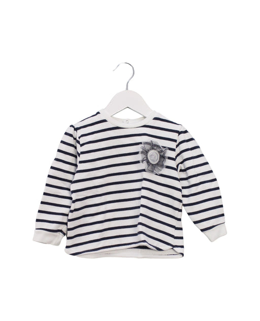 A White Long Sleeve Tops from Petit Bateau in size 2T for girl. (Front View)
