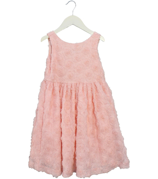 A Pink Sleeveless Dresses from Janie & Jack in size 4T for girl. (Front View)