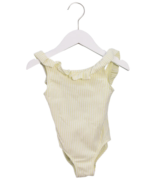A Yellow Swimsuits from Seed in size 3T for girl. (Front View)