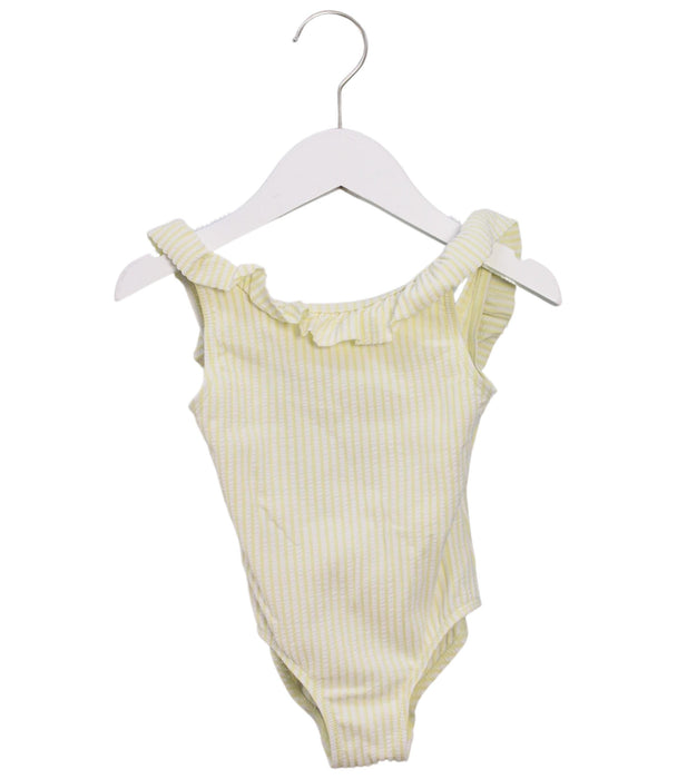 A Yellow Swimsuits from Seed in size 3T for girl. (Front View)
