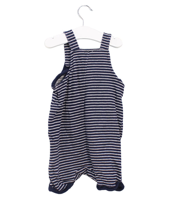 A Navy Overall Shorts from Seed in size 12-18M for boy. (Back View)