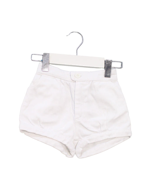 A White Shorts from Little Mercerie in size 2T for girl. (Front View)